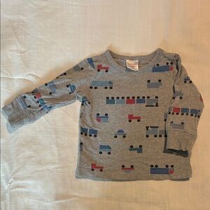 Hanna Andersson Gray Long Sleeve with Train Design